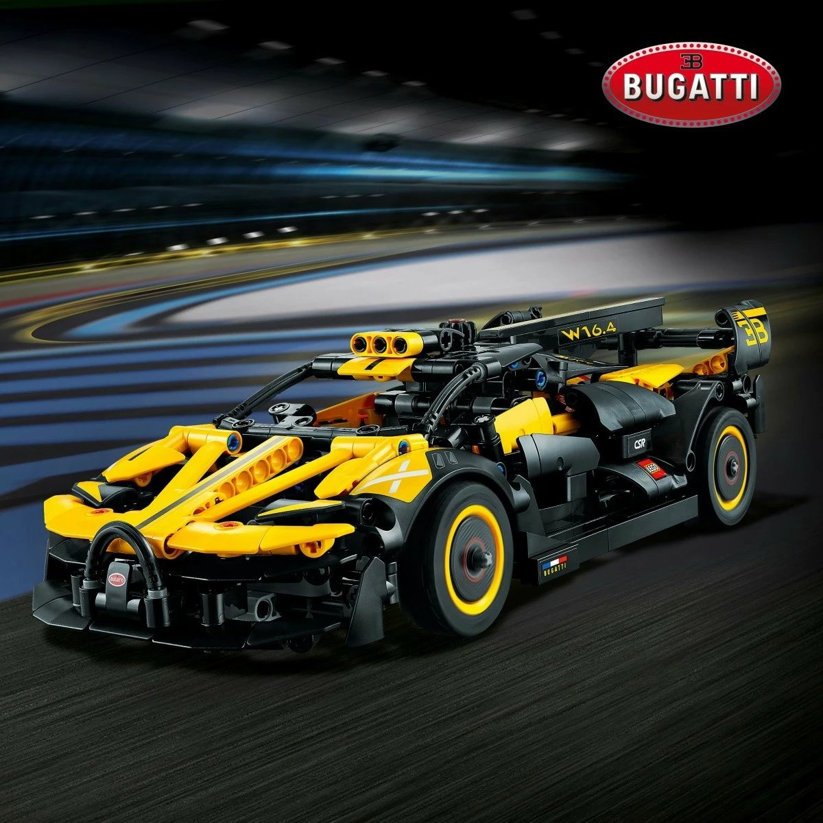 Set ndërtimi LEGO Technic Bugatti Bolide 42151, 905 pjesë, e verdhë/zezë