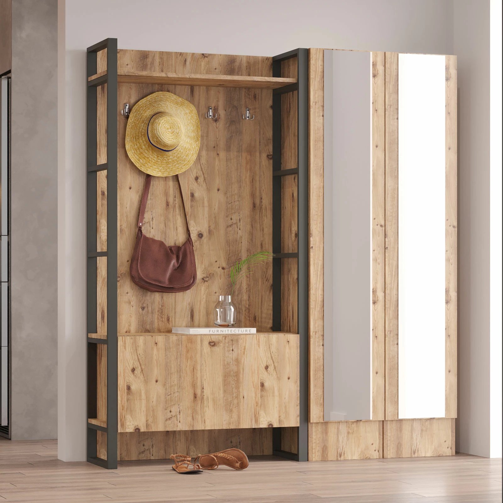 Stendë korridori Hanah Home, Ml17-A, ngjyrë Atlantic Pine