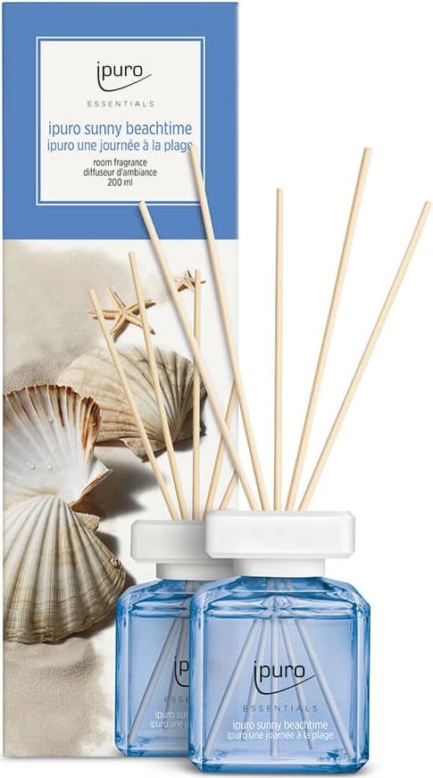 Aromë ambienti ipuro essentials sunny beachtime, qelq, 200ml, 7x9x27cm