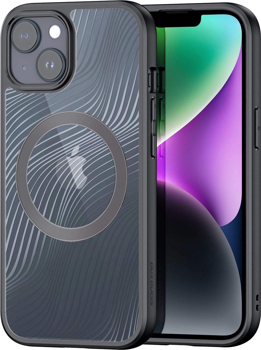 Mbështjellës Dux Ducis Aimo Mag për iPhone 15 Plus, MagSafe, i zi