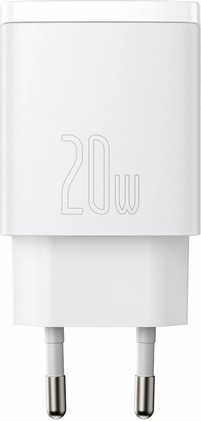 Karikues muri Baseus CCXJ-B02, 20W, 2 porta (USB-A & USB-C), i bardhë