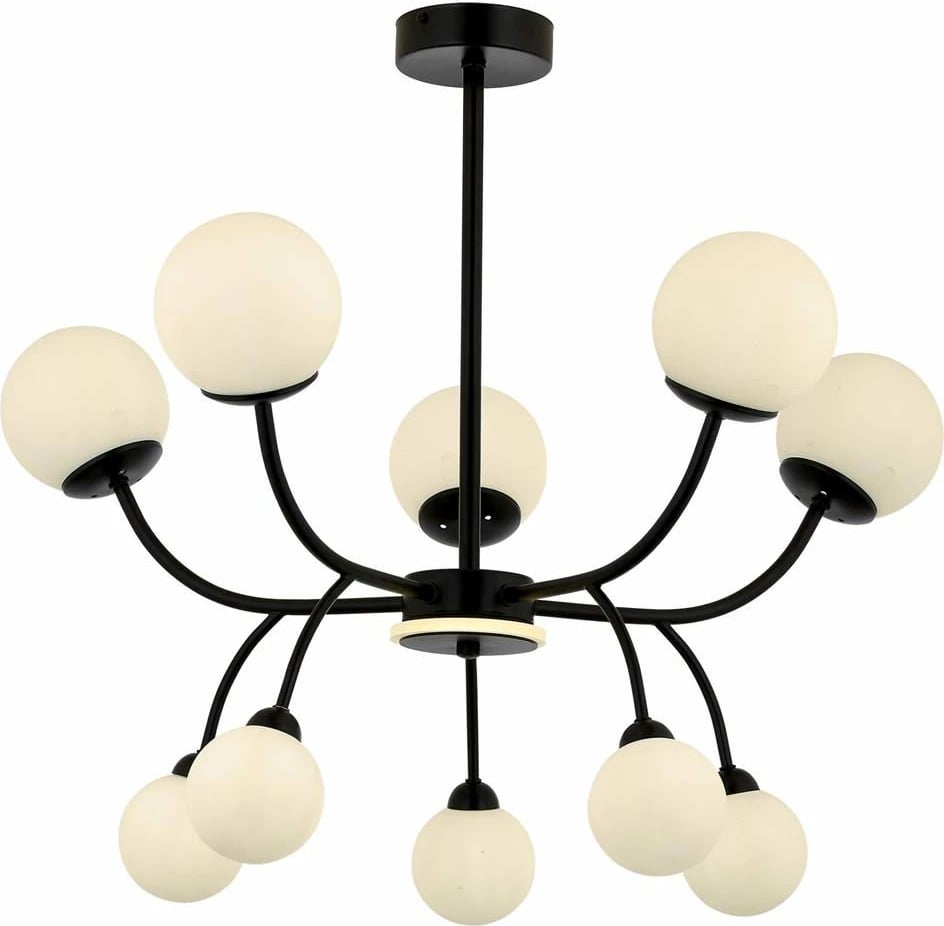 Llambë tavani Opviq, Av-1894-10Bsy, metalike, e zezë/krem, 10 vende