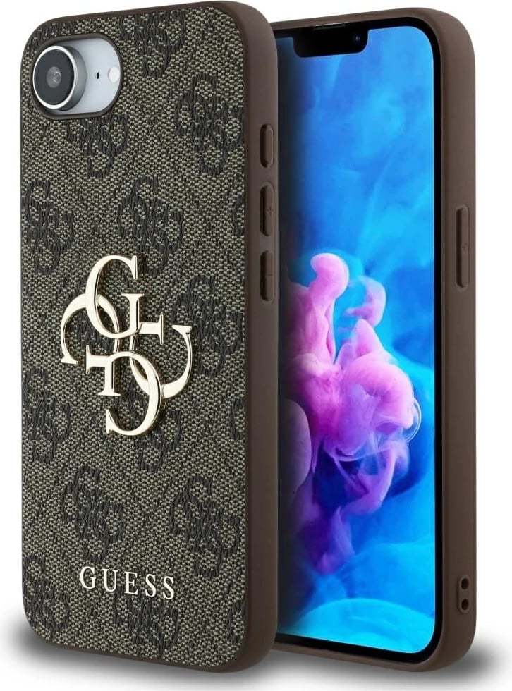 Mbështjellës Guess 4G Big Logo për iPhone 16e, Kafe Mbështjellës Guess 4G Big Logo për iPhone 16e, Kafe