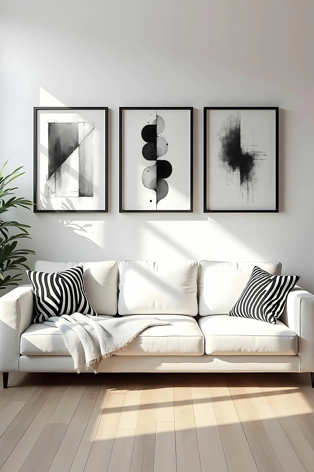 Set pikturash dekorative me kornizë, MDF, shumëngjyrëshe, Wallity, Huhu433, 20x30cm, 3 copë