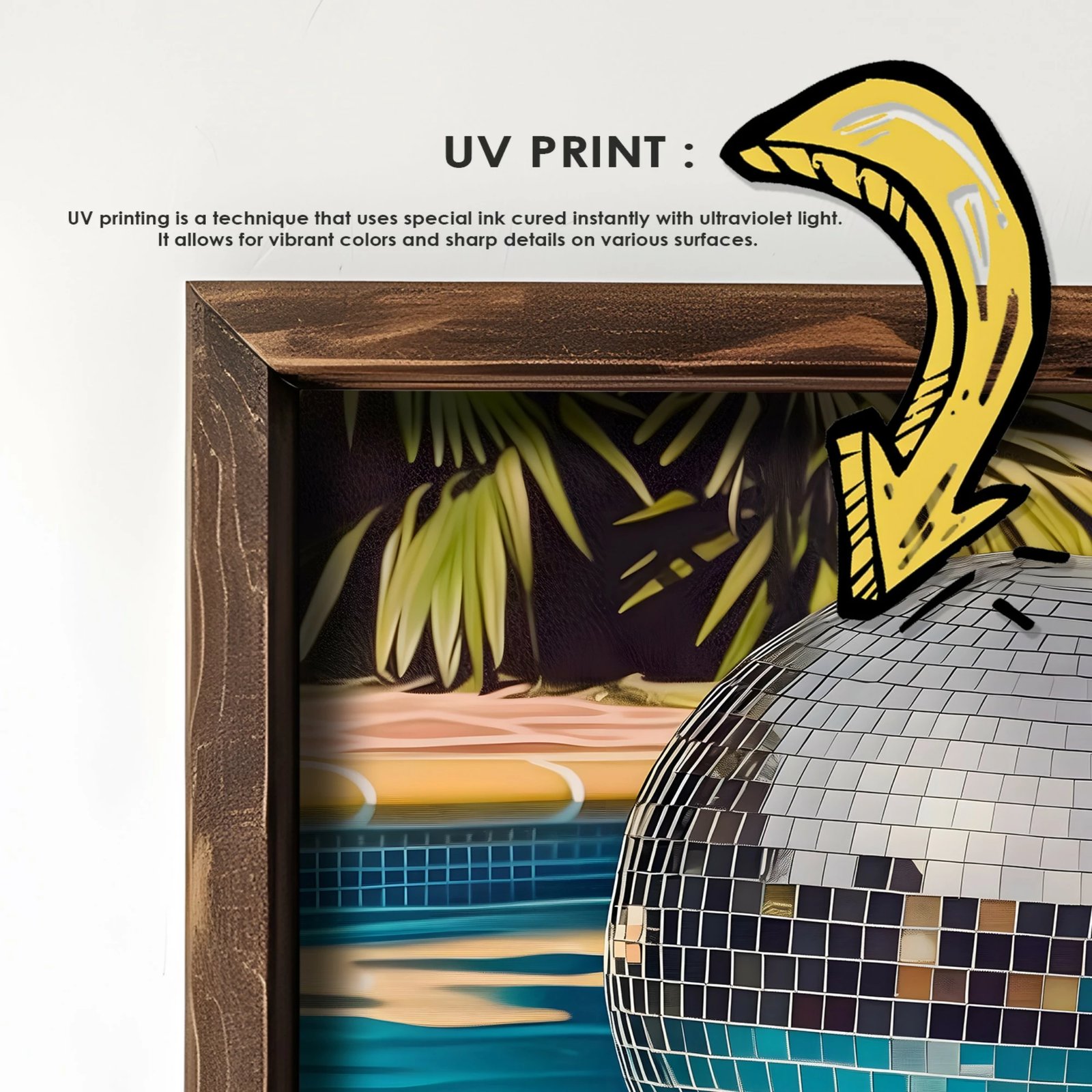 Pikturë dekorative me kornizë MDF, shumëngjyrëshe, Wallity, GE108-L