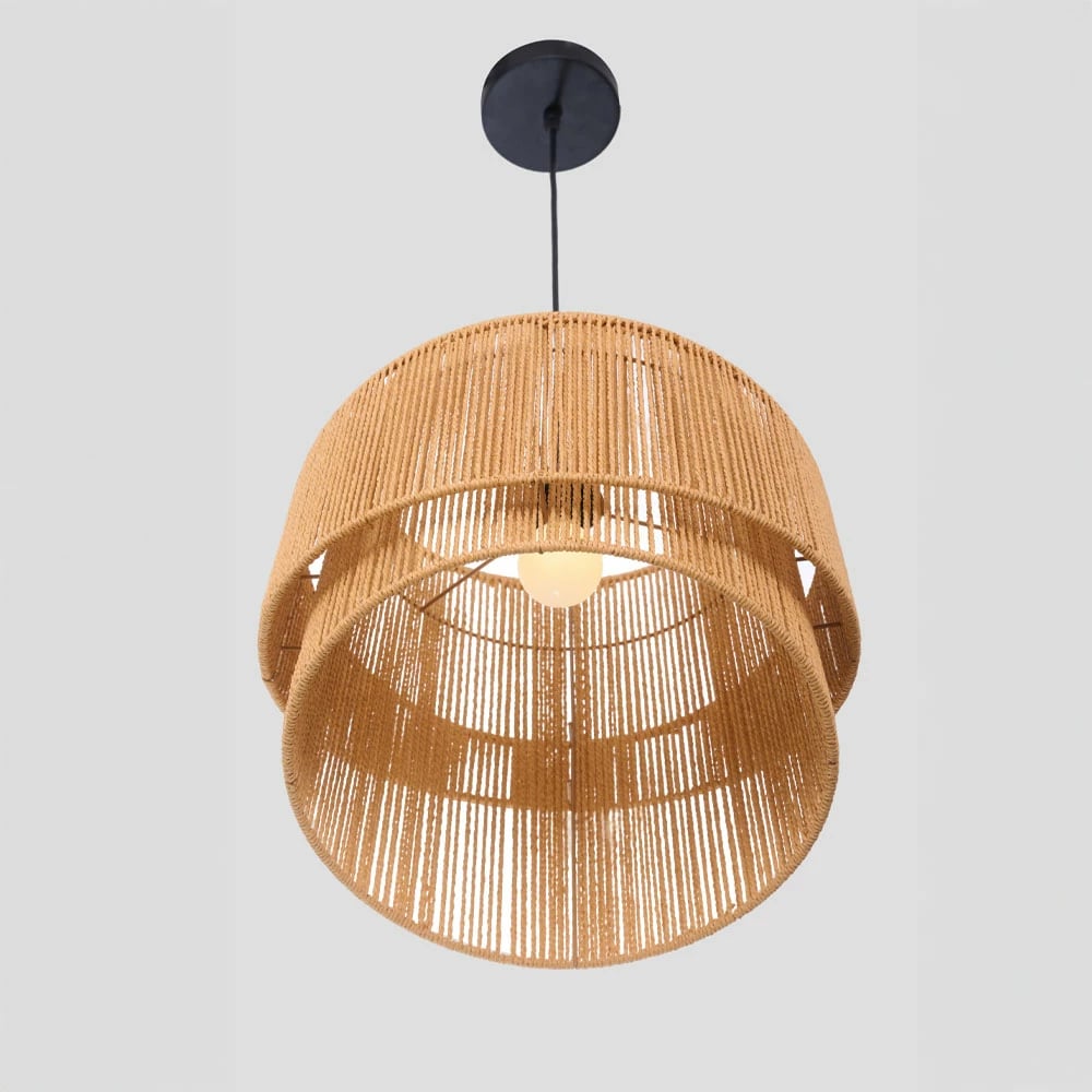 Llambë tavani ZIA, litar, letër, ngjyrë kaki, 39x35cm