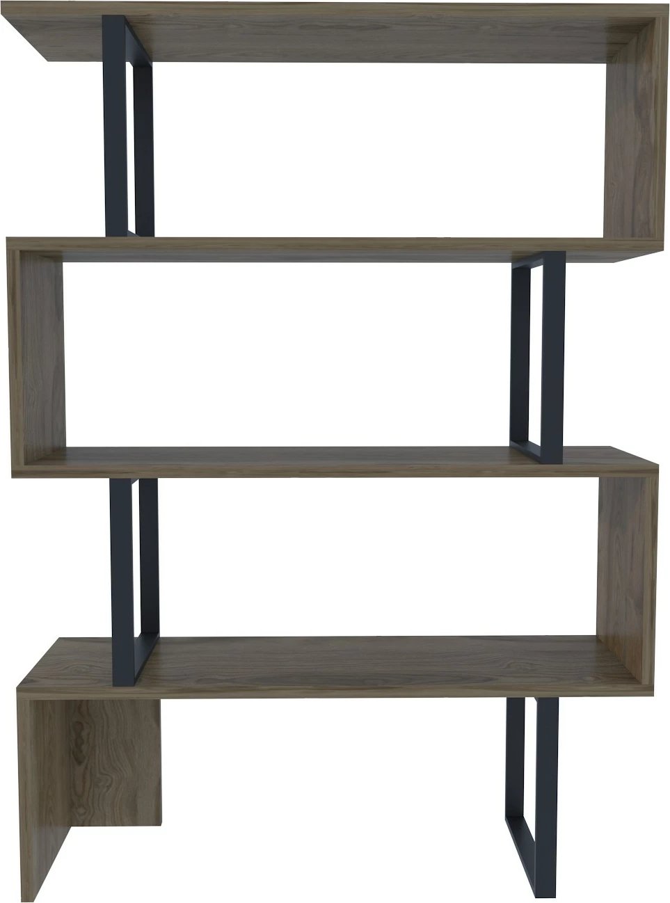 Raft librash Hanah Home Adriana, ngjyrë lis dhe e zezë, Ud