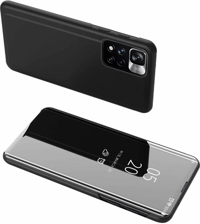 Mbështjellës Hurtel Clear View Case për Realme 9 Pro, i zi