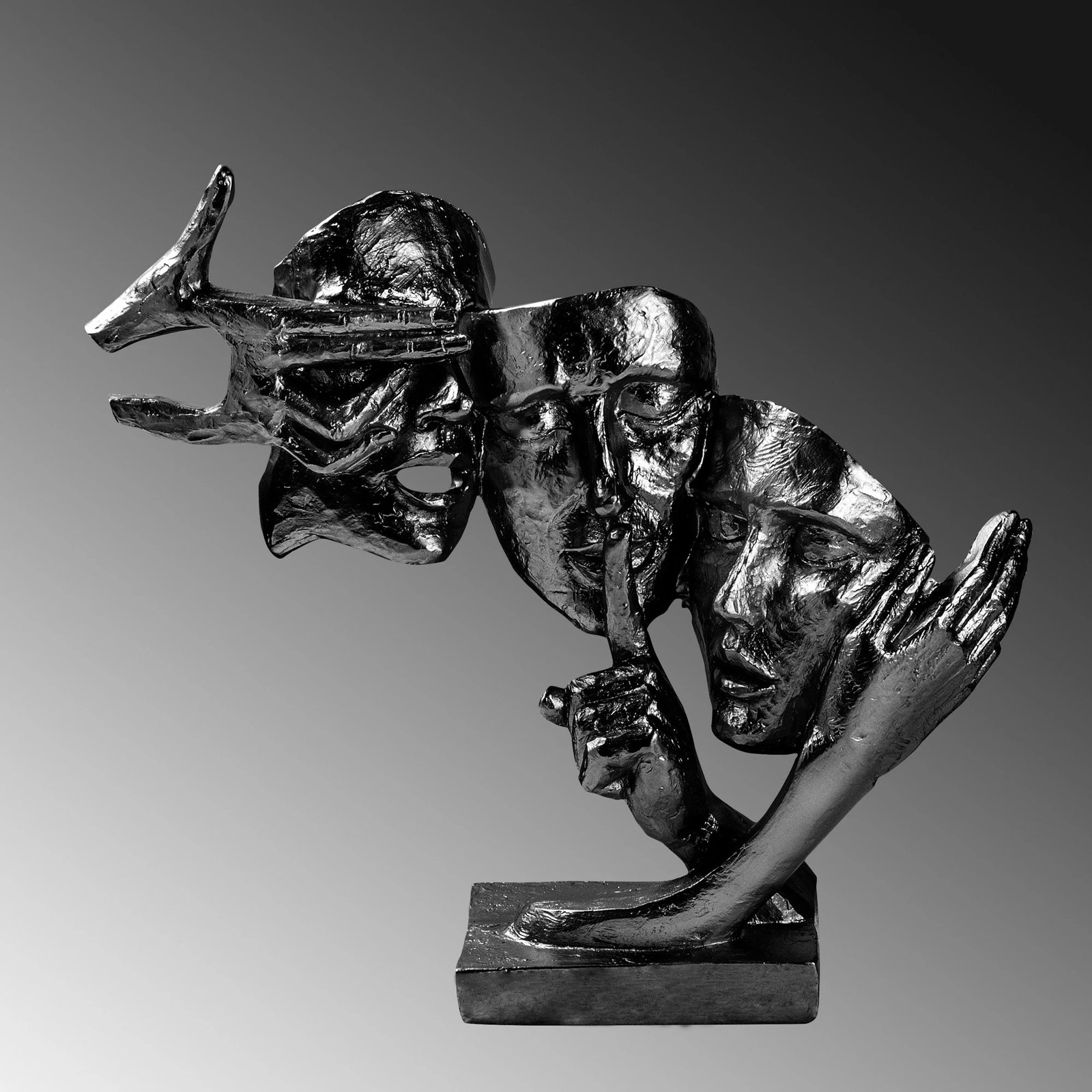 Objekt dekorativ Evila Originals, Yak-034-C, ngjyrë e zezë