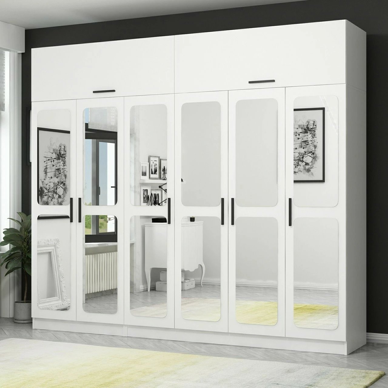 Dollap Skye Decor, i bardhë, Kale - 3099