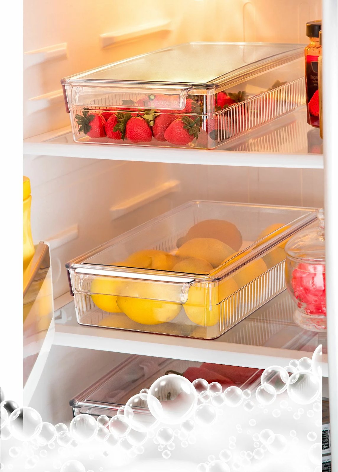 Set organizues për frigorifer (3 copë), Hermia, F-228, transparent