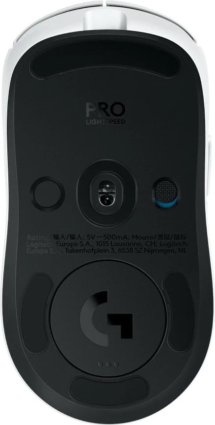 Maus Logitech G PRO 2 LIGHTSPEED, 32000 DPI, i bardhë