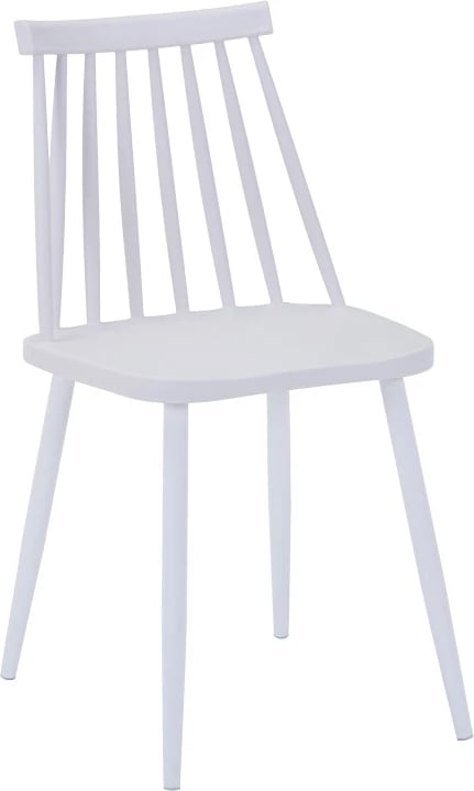 Tavolinë me karrige Elijah-Aurora I, set 3 copë, ngjyrë e bardhë, Φ60x74cm