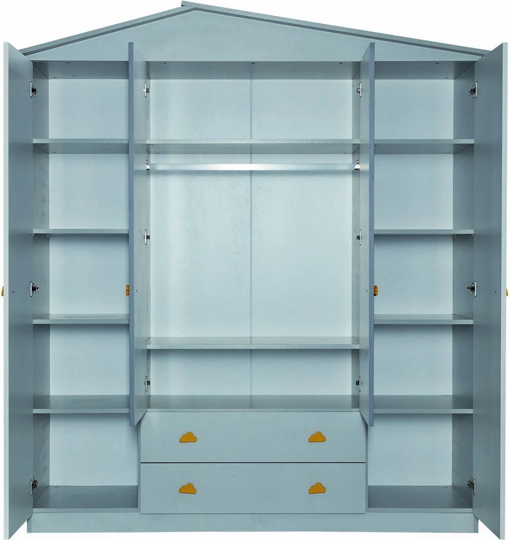 Dollap me 4 dyer, ngjyrë gri, Skye Decor, Ayder