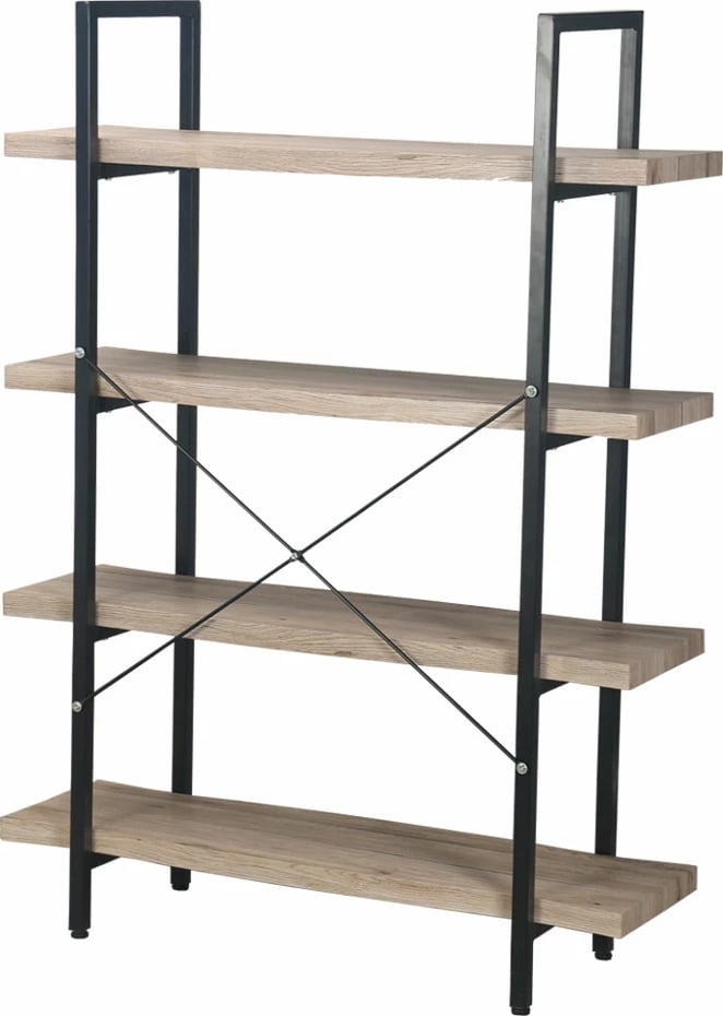 Raft librash Brick-Urban, ngjyrë natyrale dhe e zezë, 105x32x140