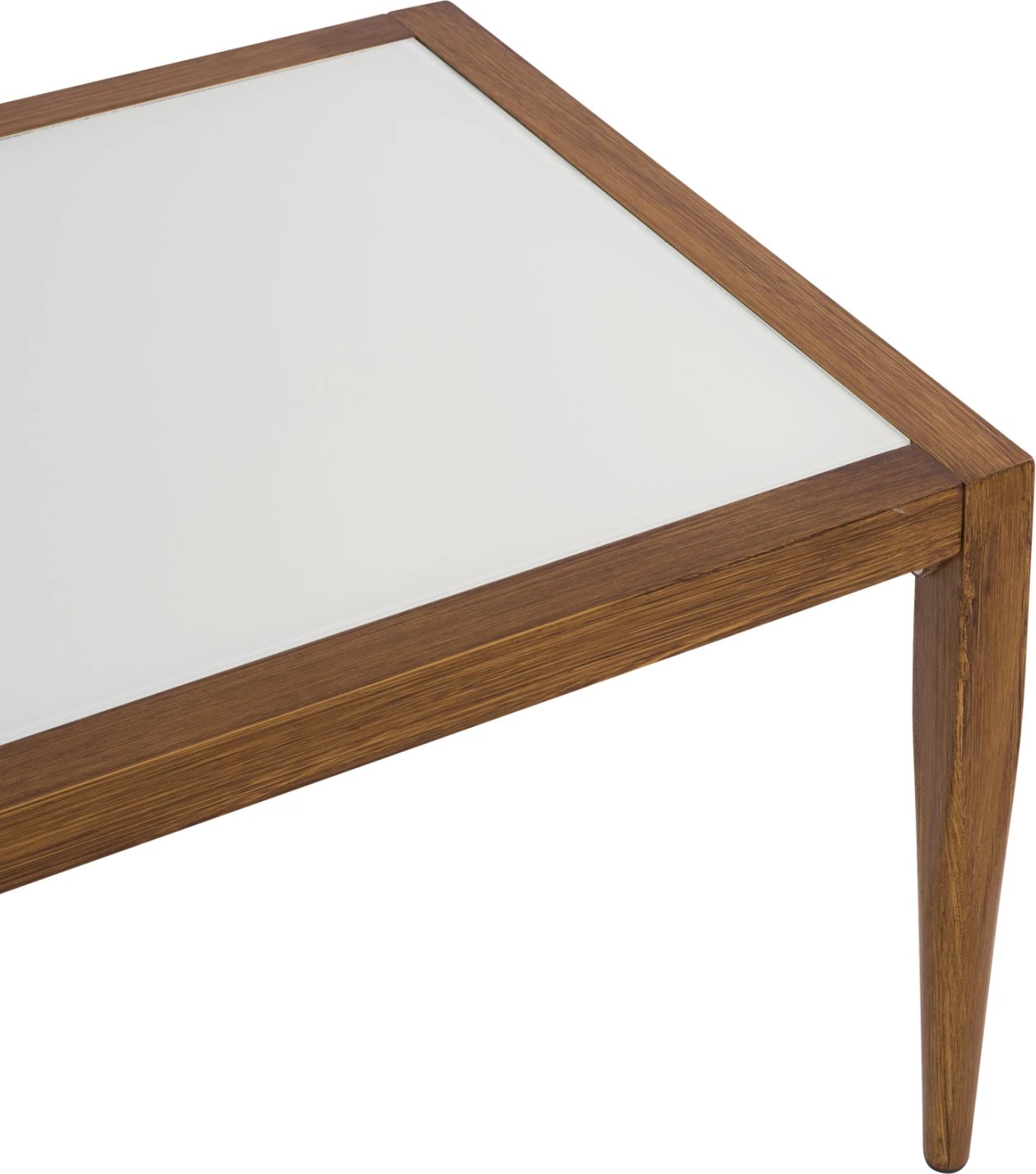 Tavolinë alumini me pamje bambuje dhe xham 100x58x46 FH5551.01