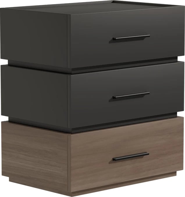 Komodinë anësore mdf, ngjyrë sonoma-karbon, 60x40x66cm