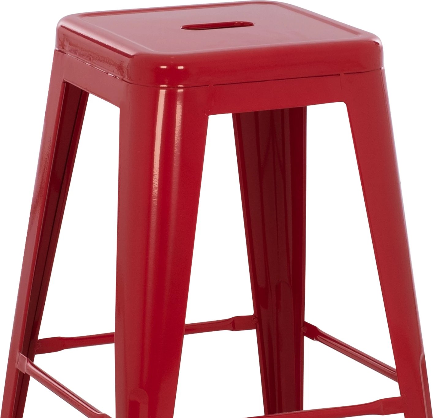 Karrige për bar, lartësi mesatare, MELITA-PRO, FH8573.44, metalike, ngjyrë e kuqe, 43x43x67H cm