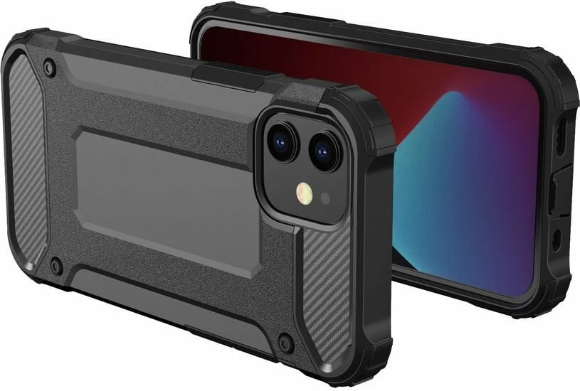 Mbështjellës Hybrid Armor Hurtel për iPhone 12 Pro Max, i zi