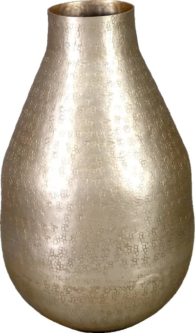 Vazo DAHLIA, alumin, ngjyrë shampanjë, 21x21x34 cm