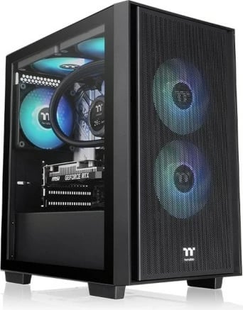 Kasë Thermaltake Versa H16 TG, Micro Tower, ARGB, e zezë
