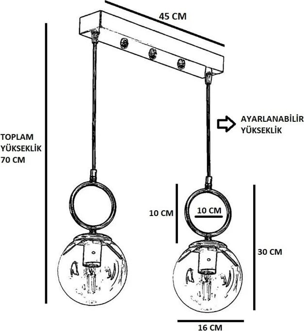 Llambë tavani Opviq, 8487-5, ngjyrë e zezë