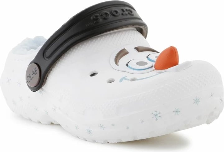 Papuqe për fëmijë Crocs Frozen Olaf, të bardha