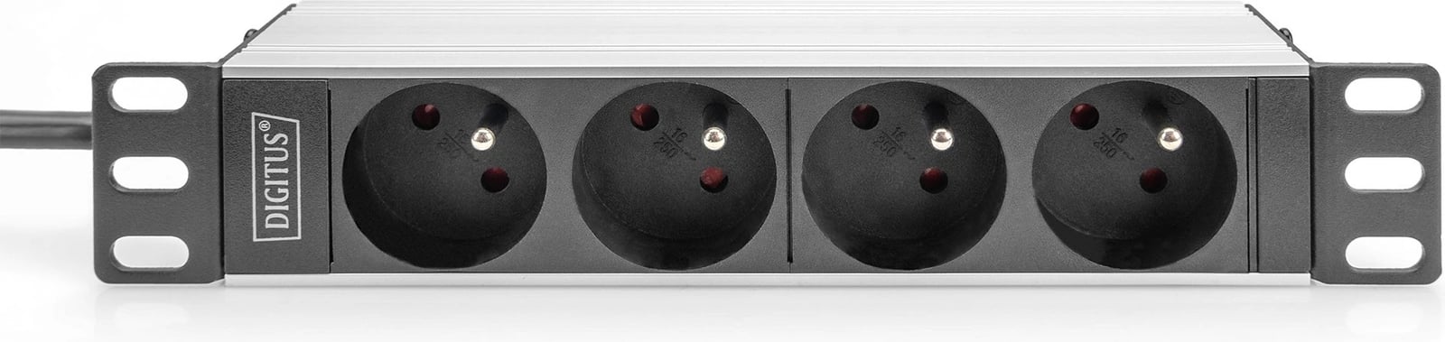 PDU Digitus 1U, 4xCEE7/5, 230V/16A, e zezë