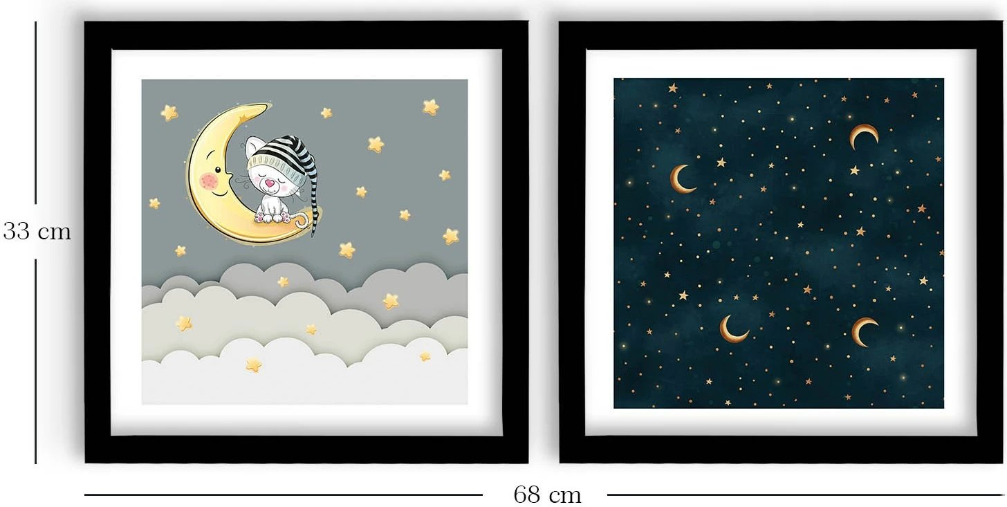 Pikturë dekorative me kornizë MDF (2 copë), Wallity, 2P3333SCT-009