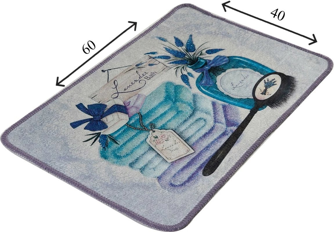 Tapet për banjo Mijölnir, ngjyrë lavandë, Djt, 40x60cm