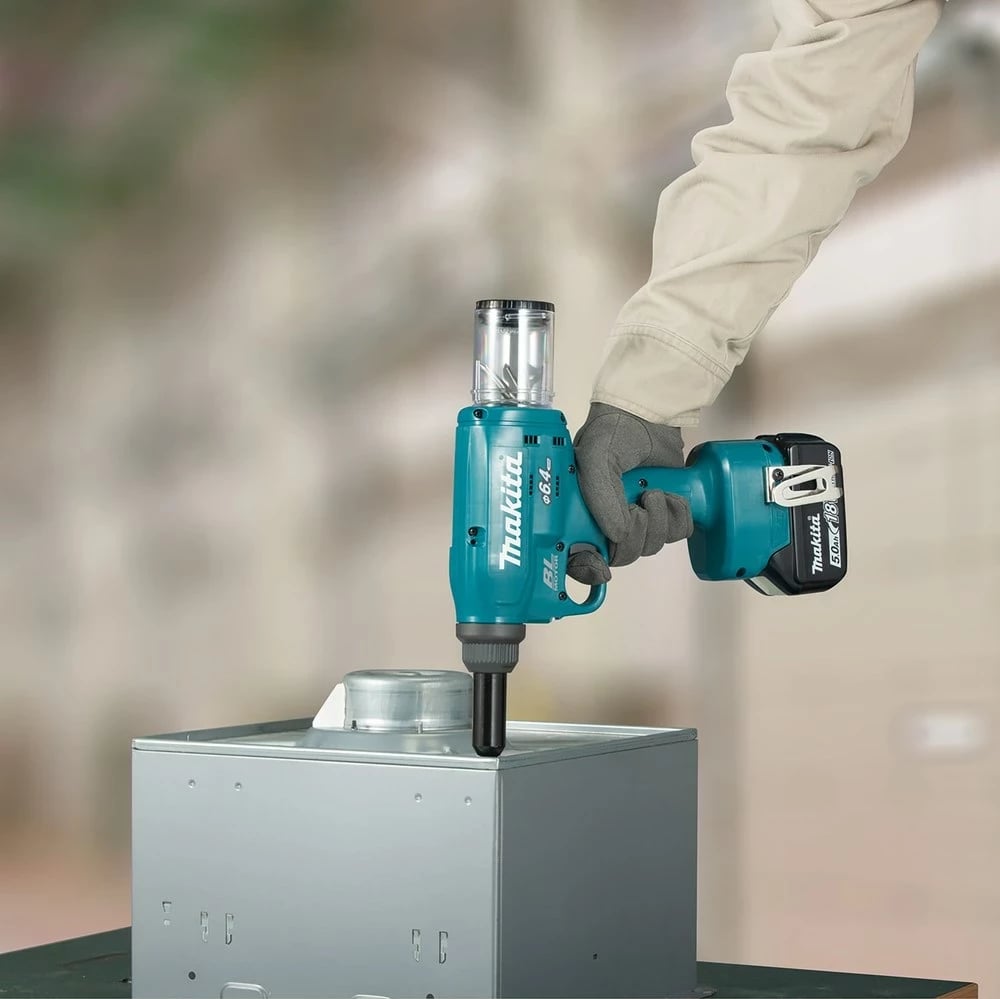 Riveter dore Makita DRV250RFJ, elektrik, 18V, Blu