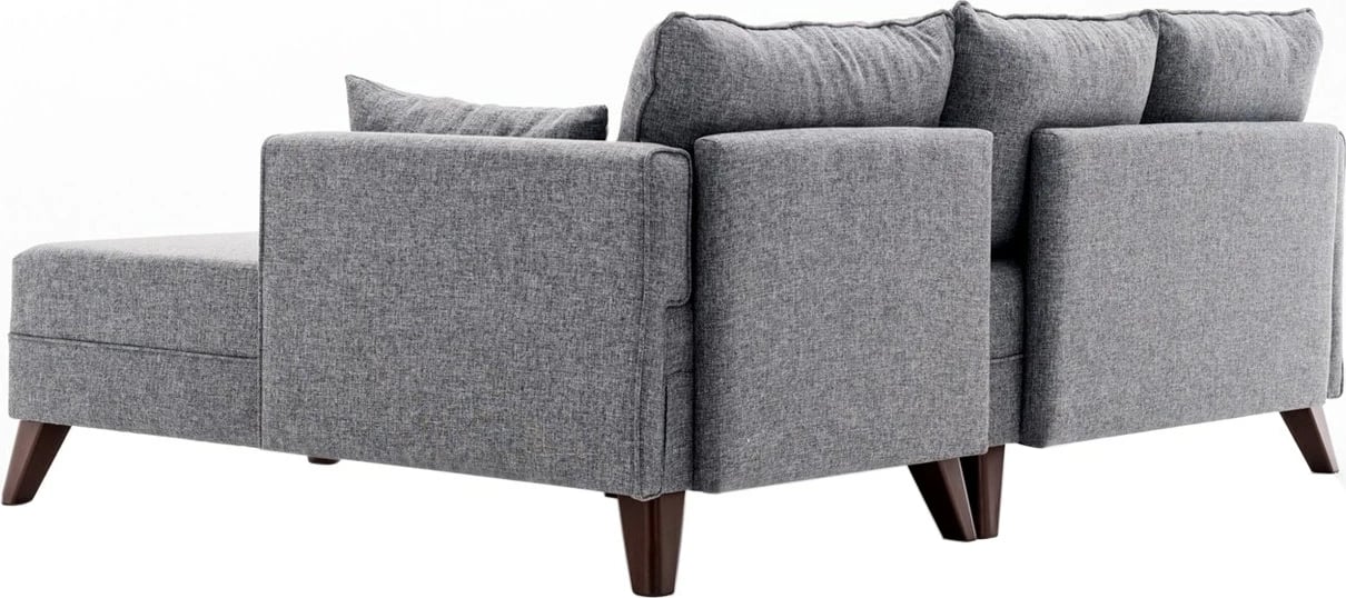 Kënd-sofë krevati Bella, kënd i djathtë, gri