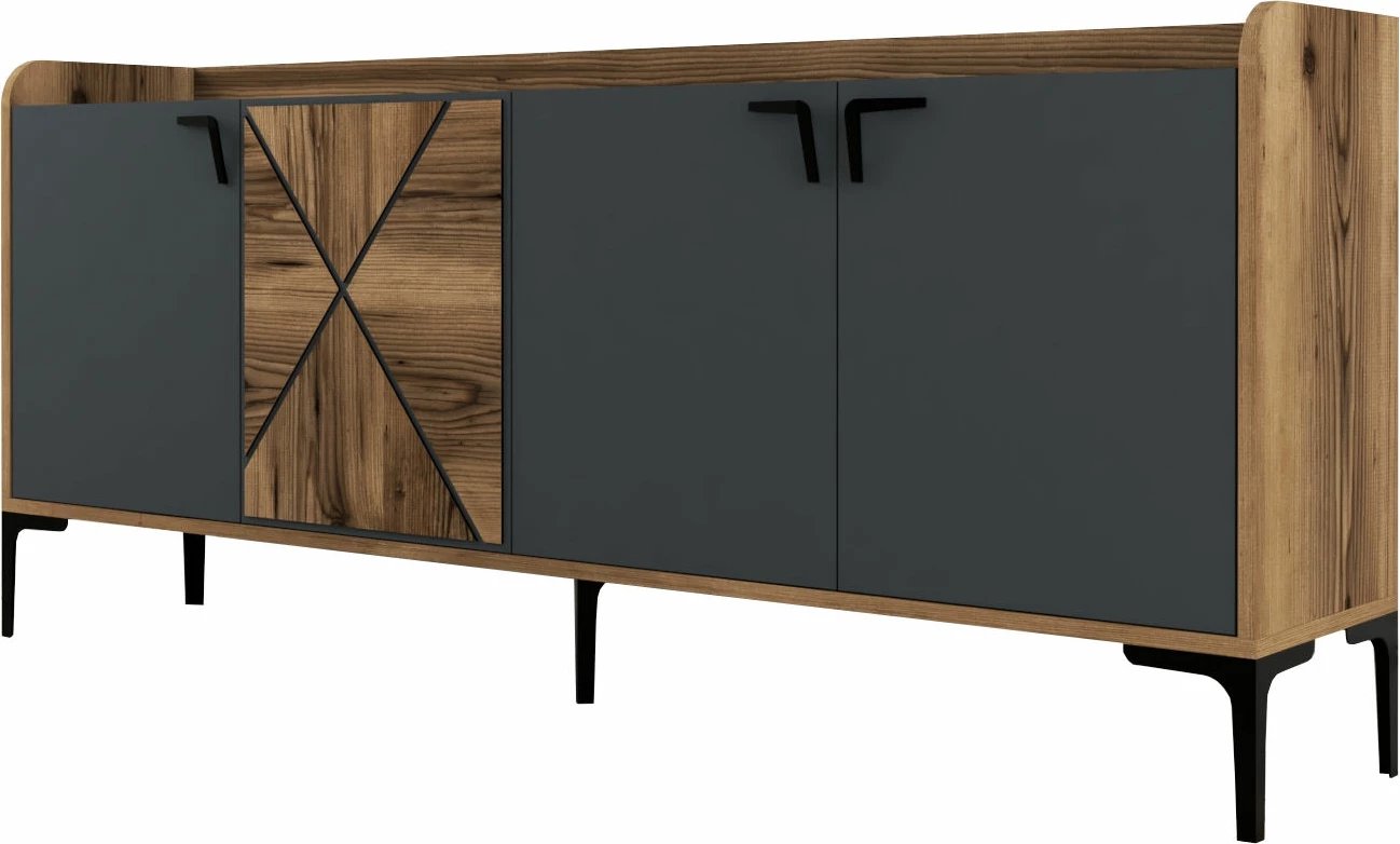 Konsolë Skye Decor, Venedik, ngjyrë arre dhe antracit