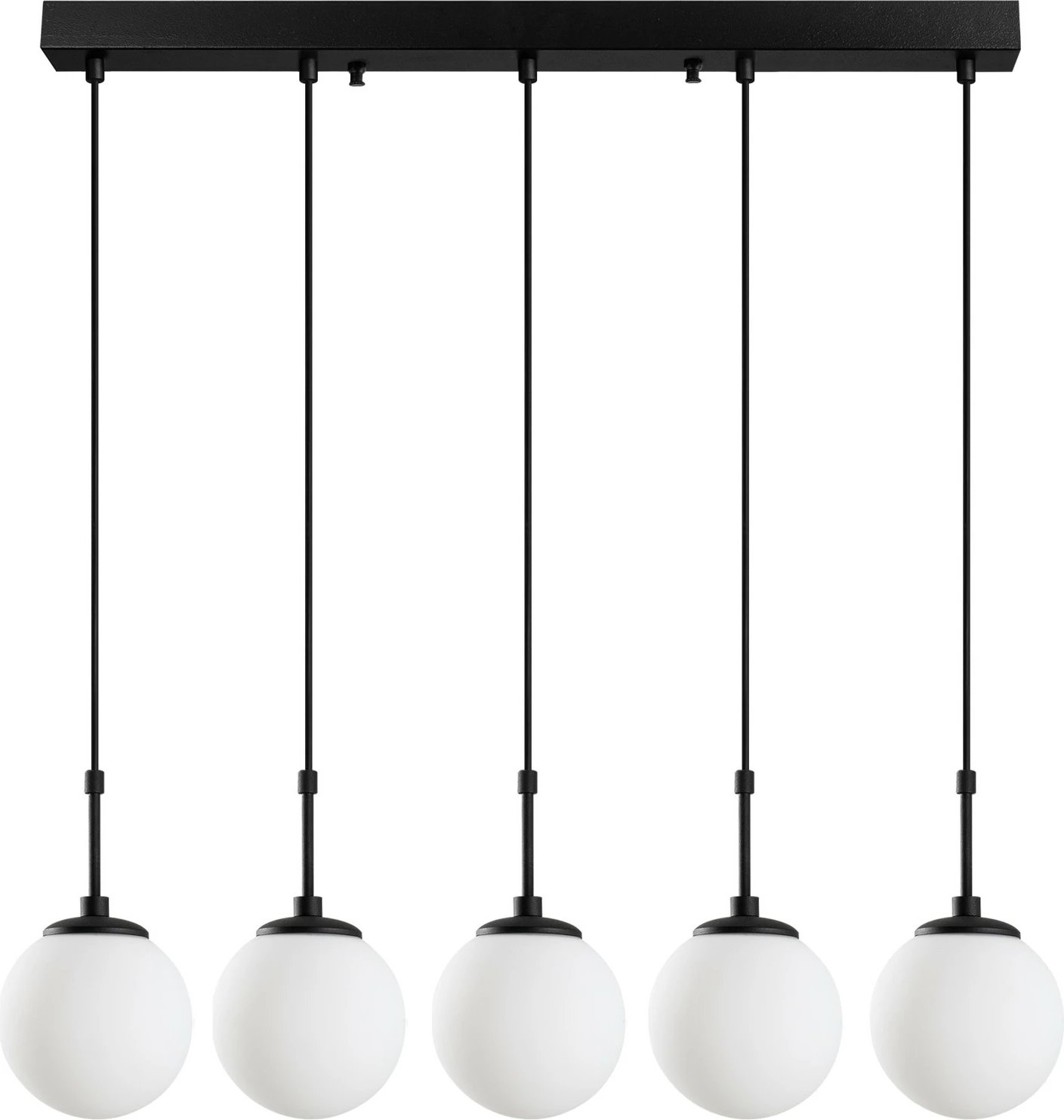 Llambë tavani Opviq Orbital, e zezë, 80x15x115cm