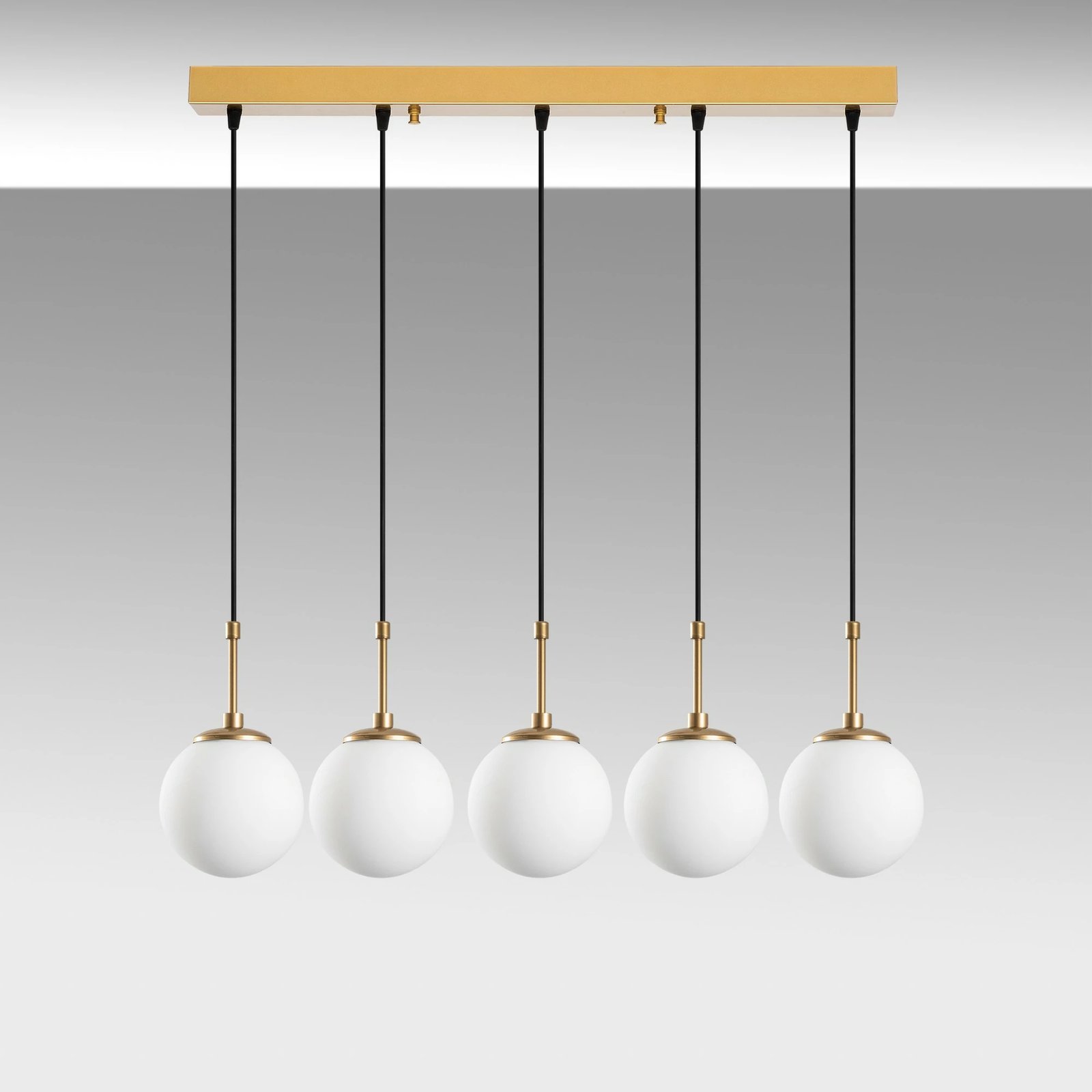 Llambë tavani Opviq Orbital, ngjyrë ari, 80x15x115cm