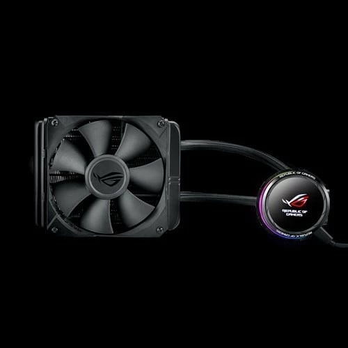 Ftohës me lëng ASUS ROG RYUO 120, 120mm, RGB, ekran OLED, i zi