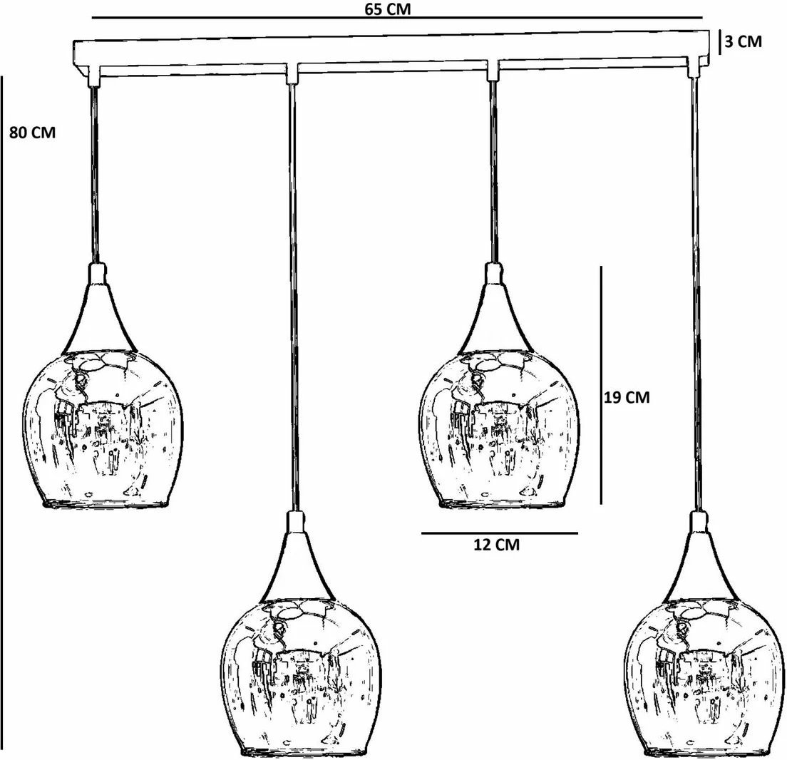 Llambadar Opviq, i bardhë dhe ari, 9063-6