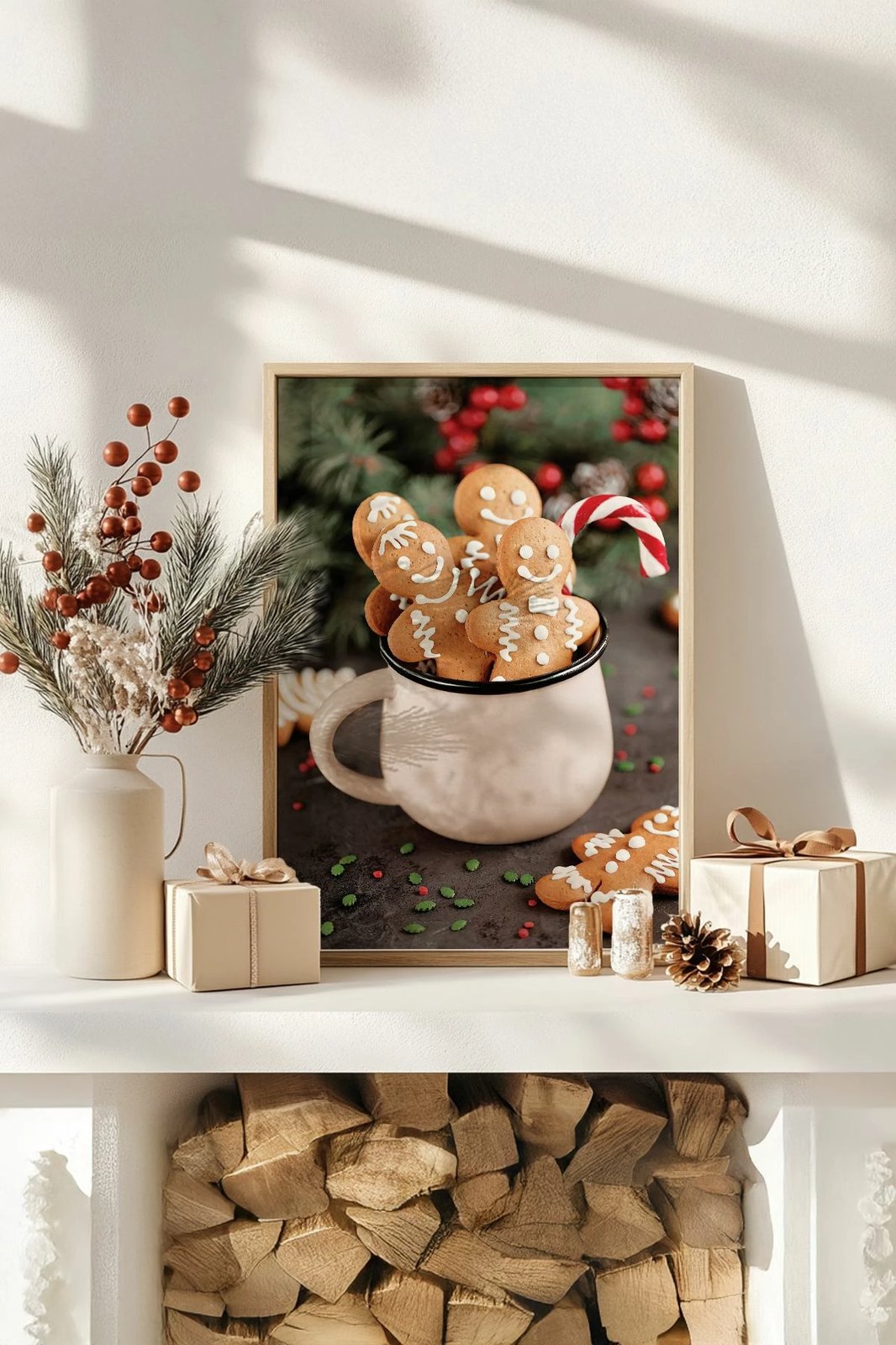 Pikturë dekorative me kornizë, shumëngjyrëshe, Wallity, Nwyearsngmdl56, 33x48cm