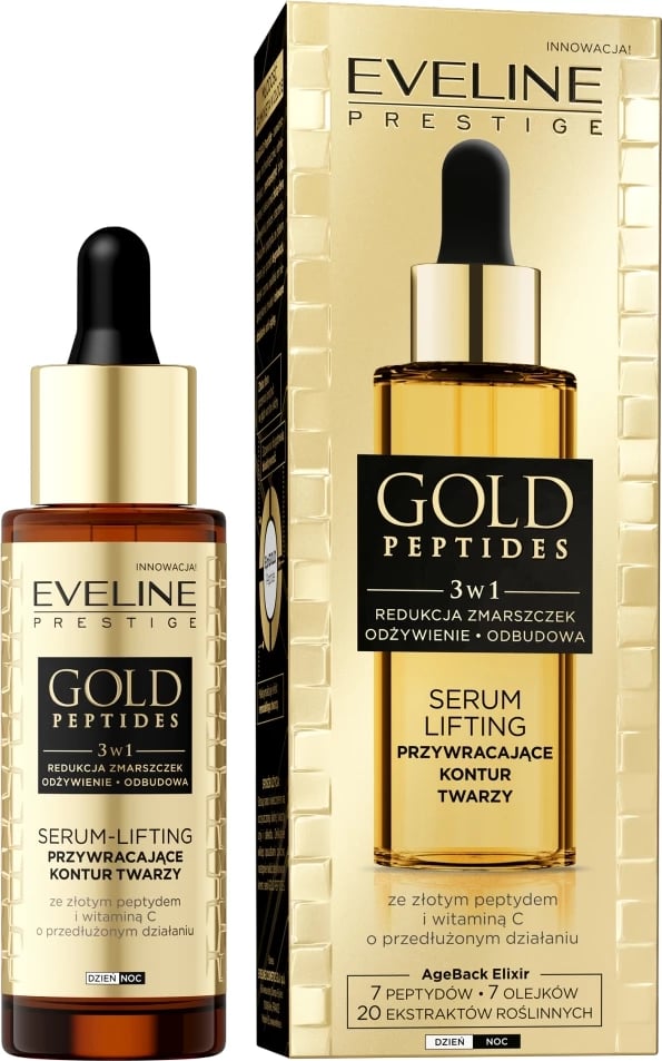 Serum për fytyrë Eveline Cosmetics Gold Peptides për femra 30ml