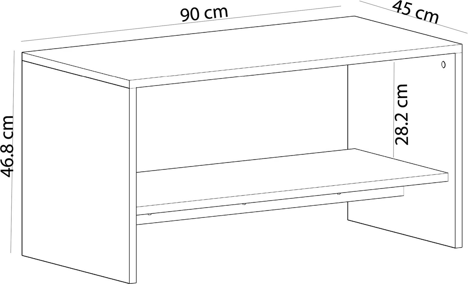 Tavolinë për kafe Hanah Home, Apollon, e bardhë