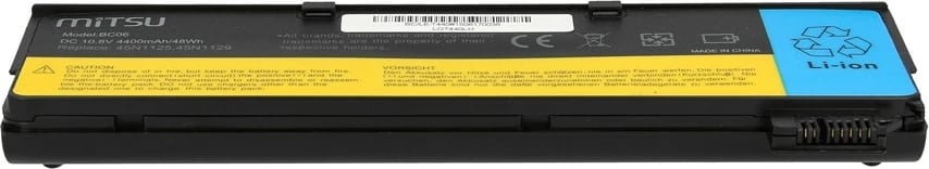 Bateri Mitsu për Lenovo ThinkPad T440, X240, 4400 mAh, 10.8-11.1V, e zezë