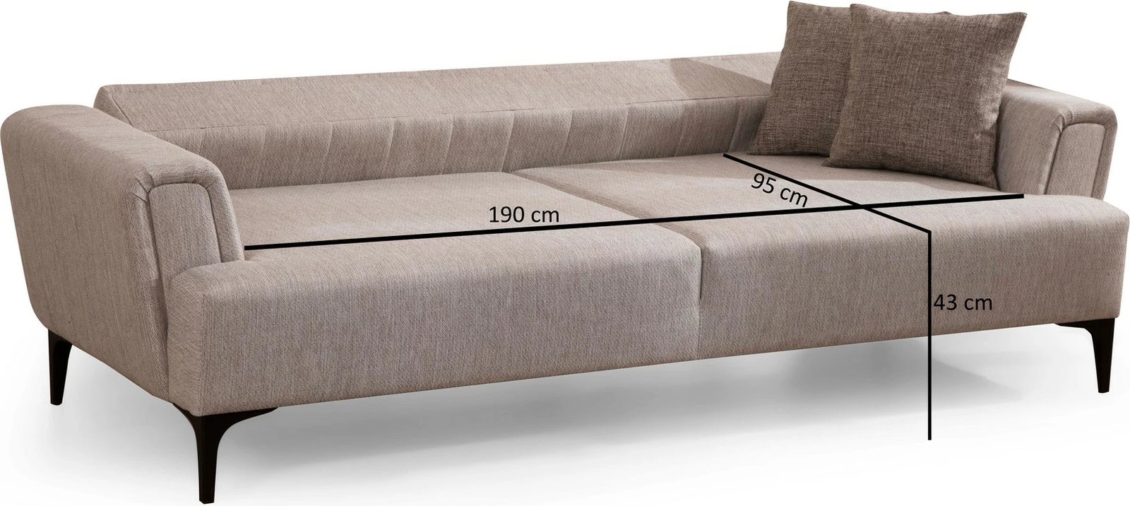 Krevat-sofà treshe, Atelier del Sofa, Hamlet, bezhë