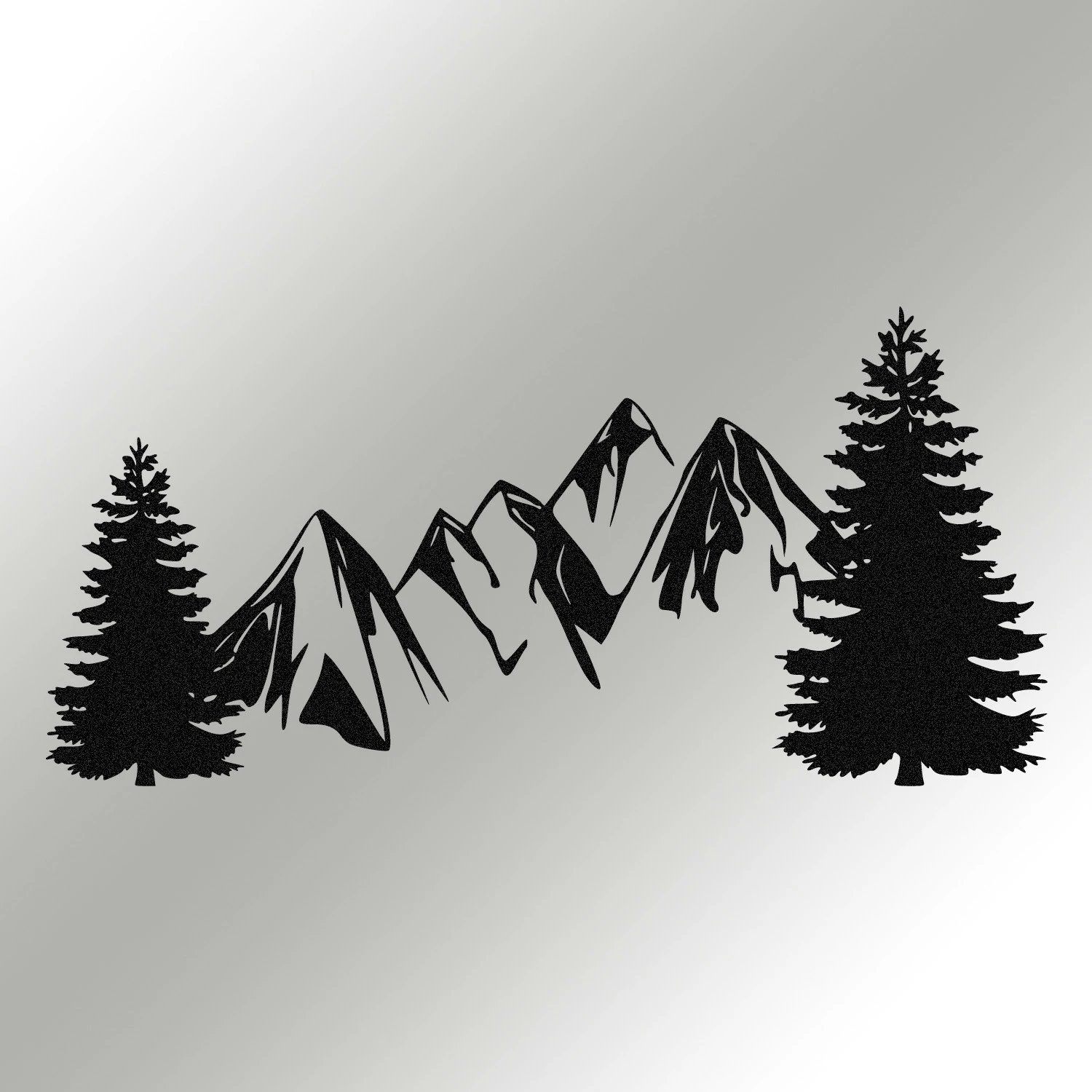 Aksesor dekorativ metalik për mur, Wallity, pishë