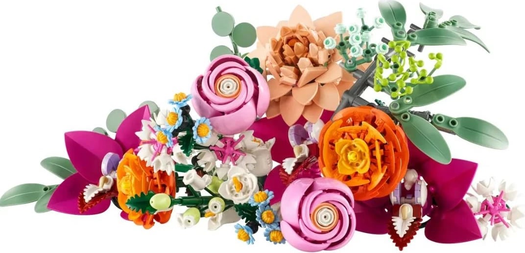 Set ndërtimi LEGO Botanical Collection 10342, Beautiful Bouquet of Pink Flowers, 749 pjesë, Rozë