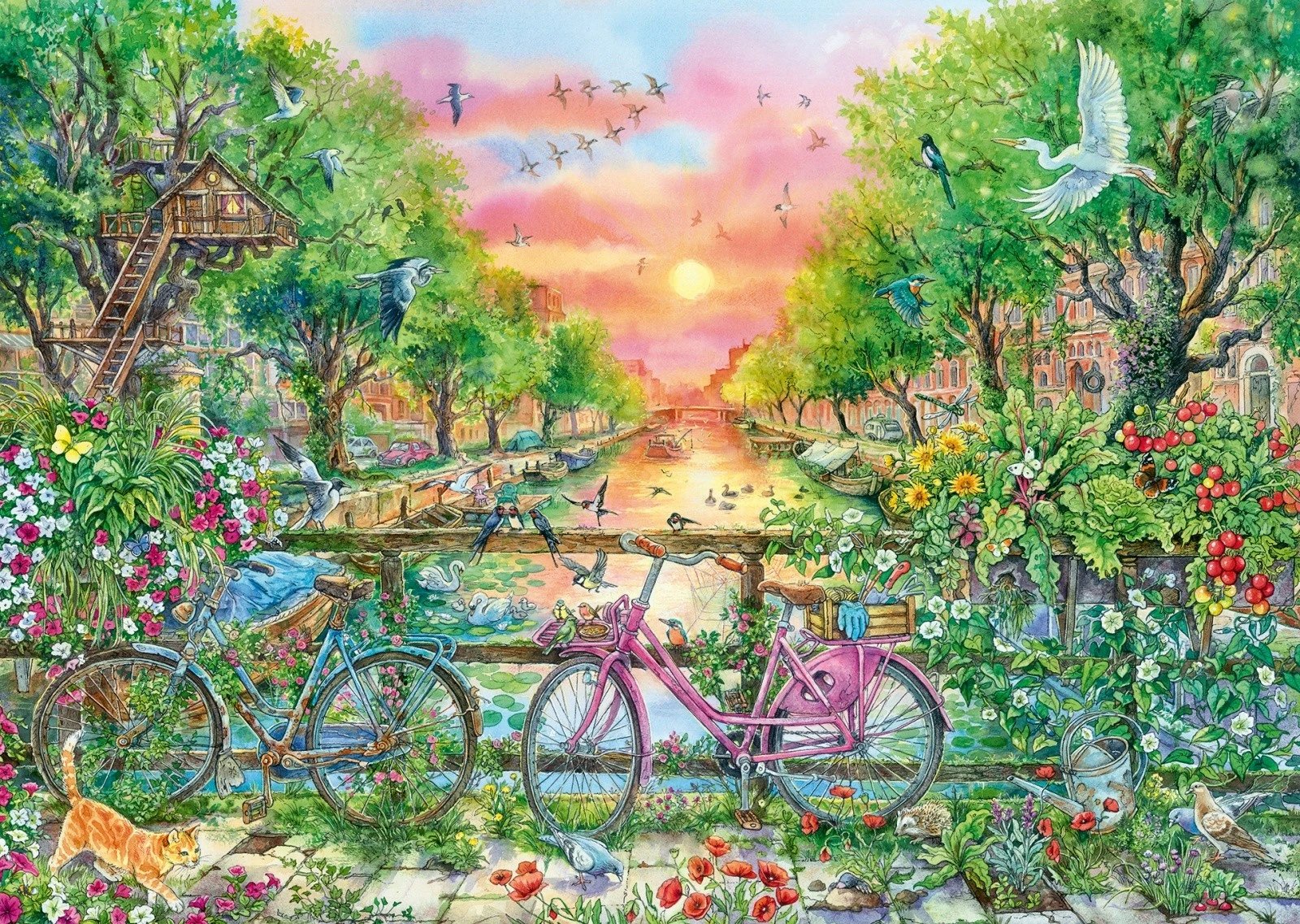 Puzzle Ravensburger 1000 pjesë Amsterdam, 70x50cm