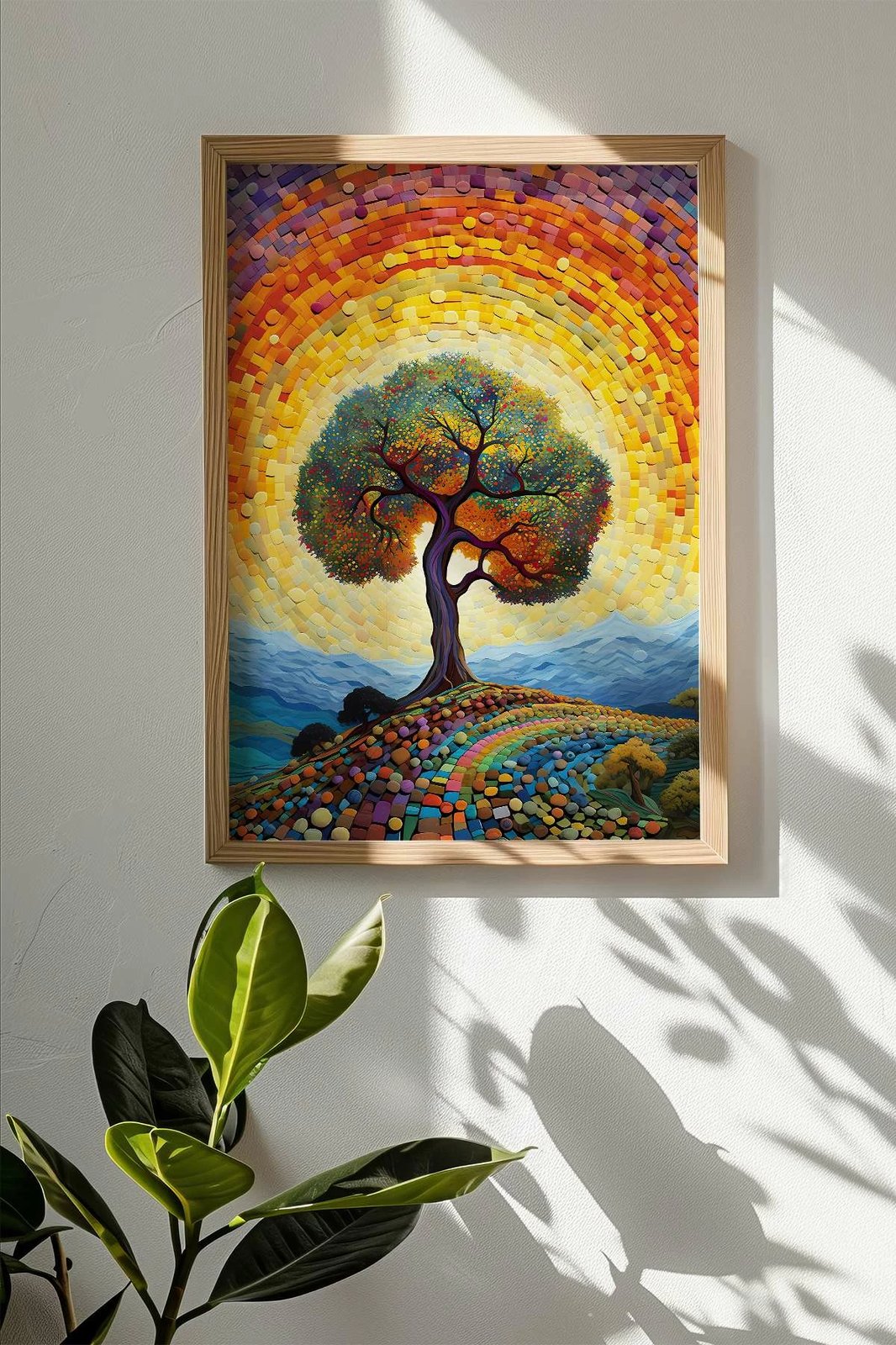 Pikturë dekorative me kornizë, shumëngjyrëshe, Wallity, Mscartmdl16, 33x48cm