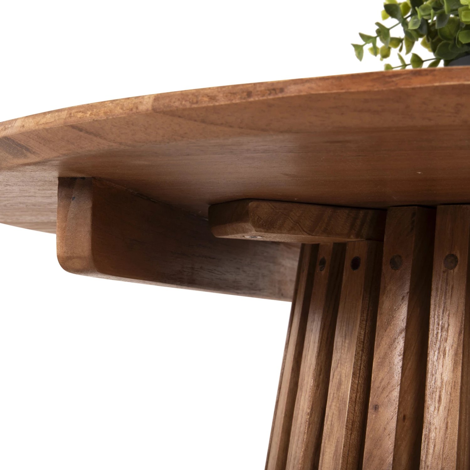 Tavolinë e rrumbullakët për ngrënie, FRANTZ, FH9832.11, dru MINDI, ngjyrë natyrale, Φ80x75H cm