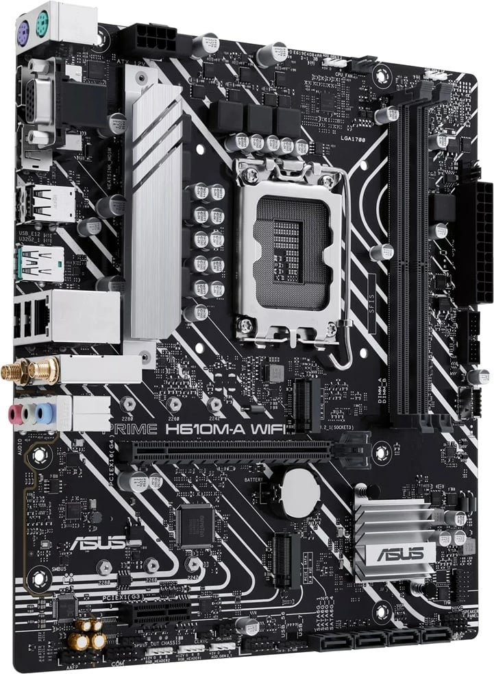 Pllakë amë ASUS PRIME H610M-A WIFI, LGA 1700, micro ATX, Wi-Fi, Bluetooth, e zezë