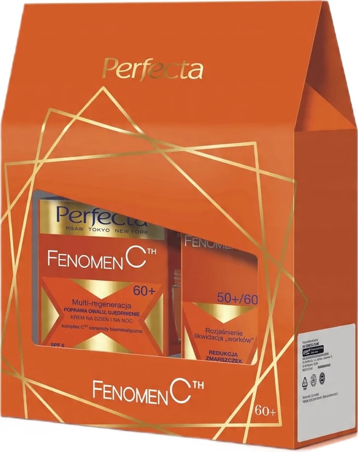 Set krem fytyre dhe sy Perfecta Fenomen C 60+ për femra, 50ml + 15ml