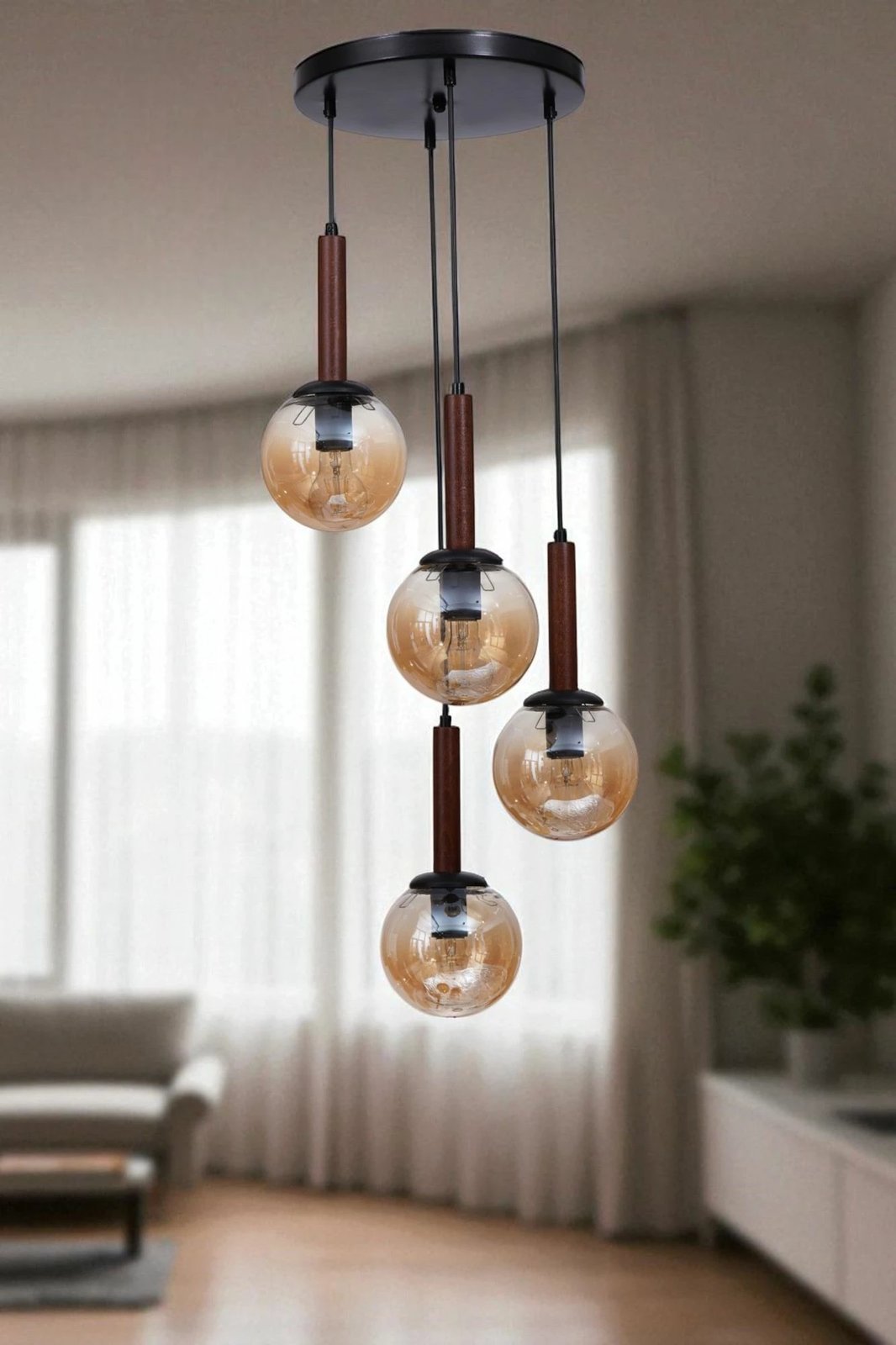 Llambadar Opviq, 9070-4, ngjyrë mjaltë, arre dhe e zezë